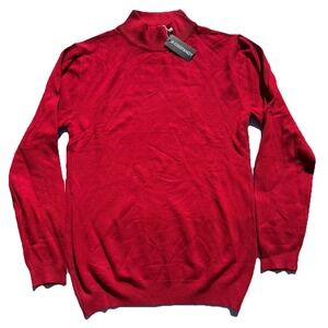 Coofandy Mock Neck Sweater Men's Medium Red NWT